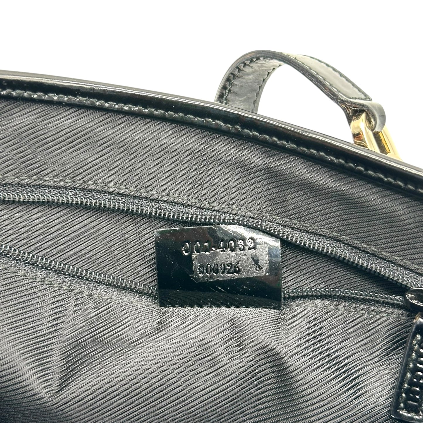 Gucci Black Monogram & Gold Chain Strap Jackie Shoulder Bag