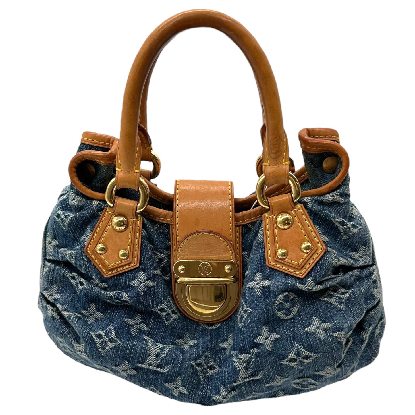 Louis Vuitton Blue Denim Mini Pleaty Bag