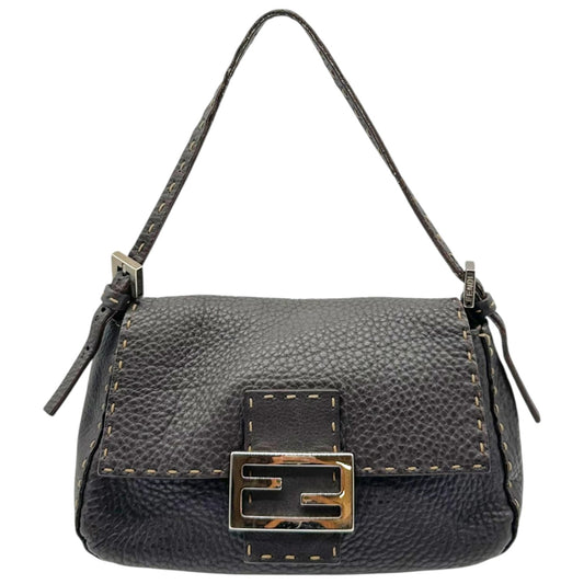 Fendi Brown Leather Selleria Mini Mama Baguette
