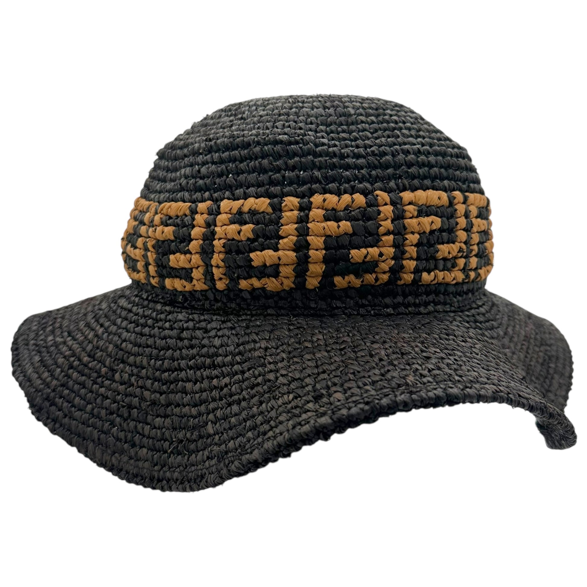 Fendi Zucca Monogram Raffia Sun Hat - Outfit Repeater