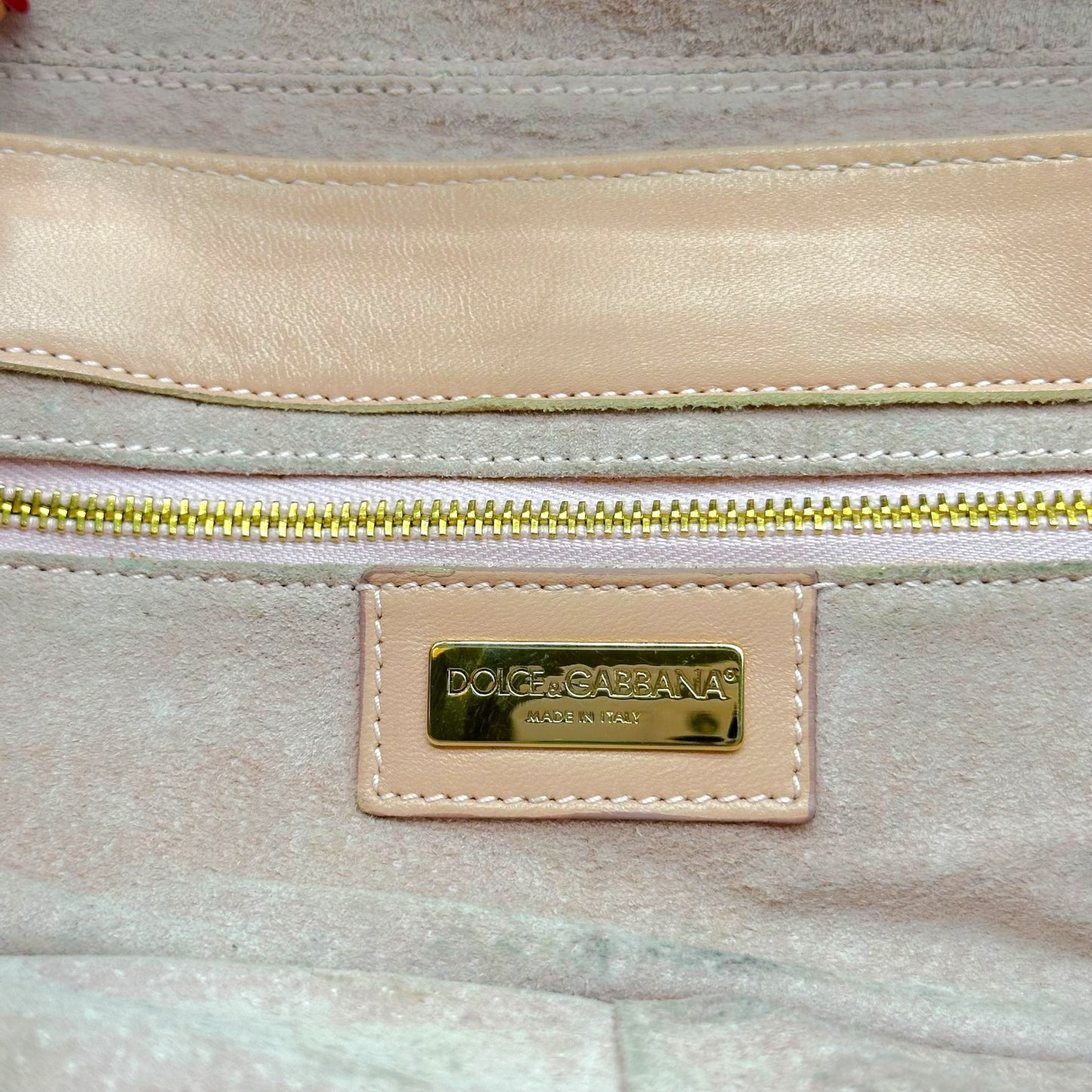 Dolce & Gabbana Light Pink Python East-West Bag
