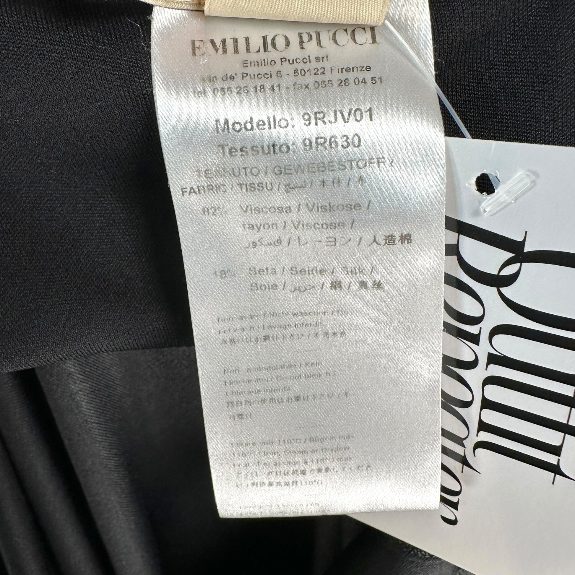Emilio Pucci Black Multicolor Printed Panel Maxi Skirt