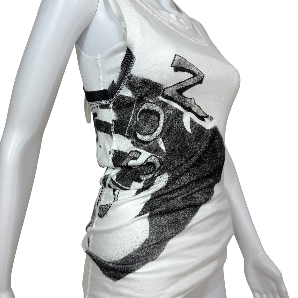 Christian Dior Double-Layer Tank Top White Graphic