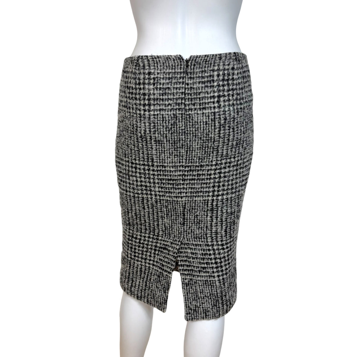 Dolce & Gabbana F/W 2001 Black & White Tweed Midi Skirt
