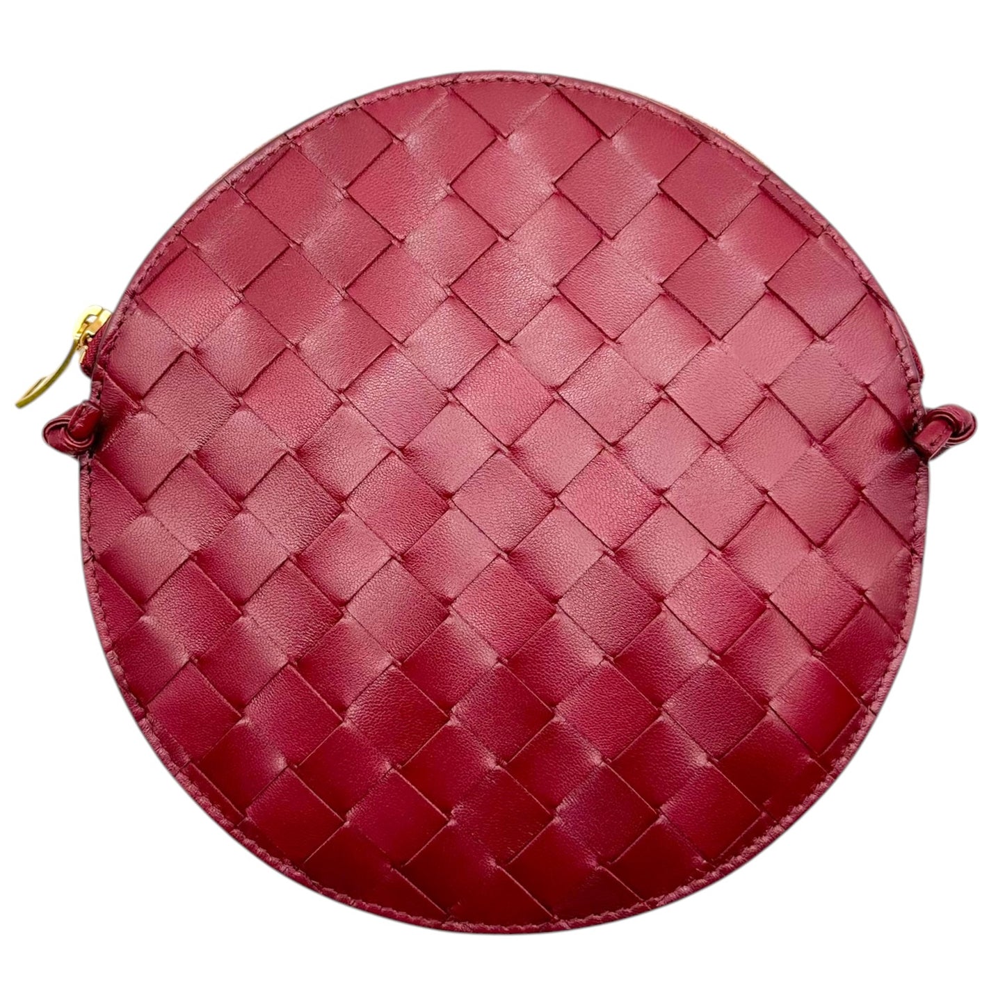 Bottega Veneta Circle Crossbody Mini Bag Burgundy Leather