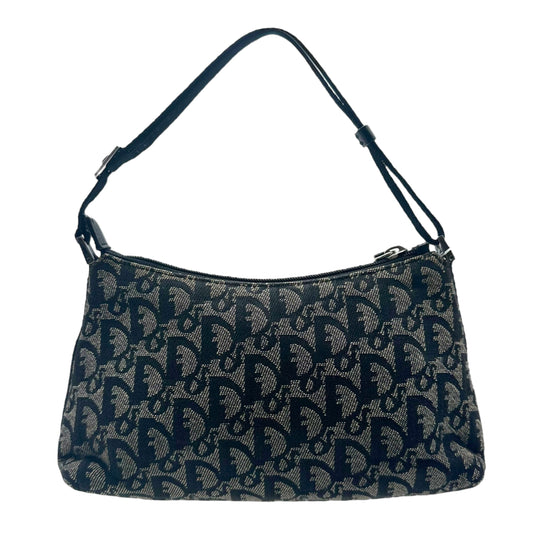 Dior Black Monogram Trotter Shoulder Bag