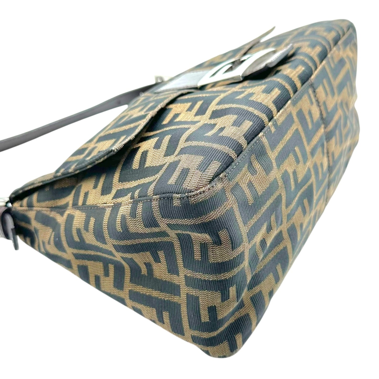 Fendi Brown Zucca Monogram Mama Baguette Bag