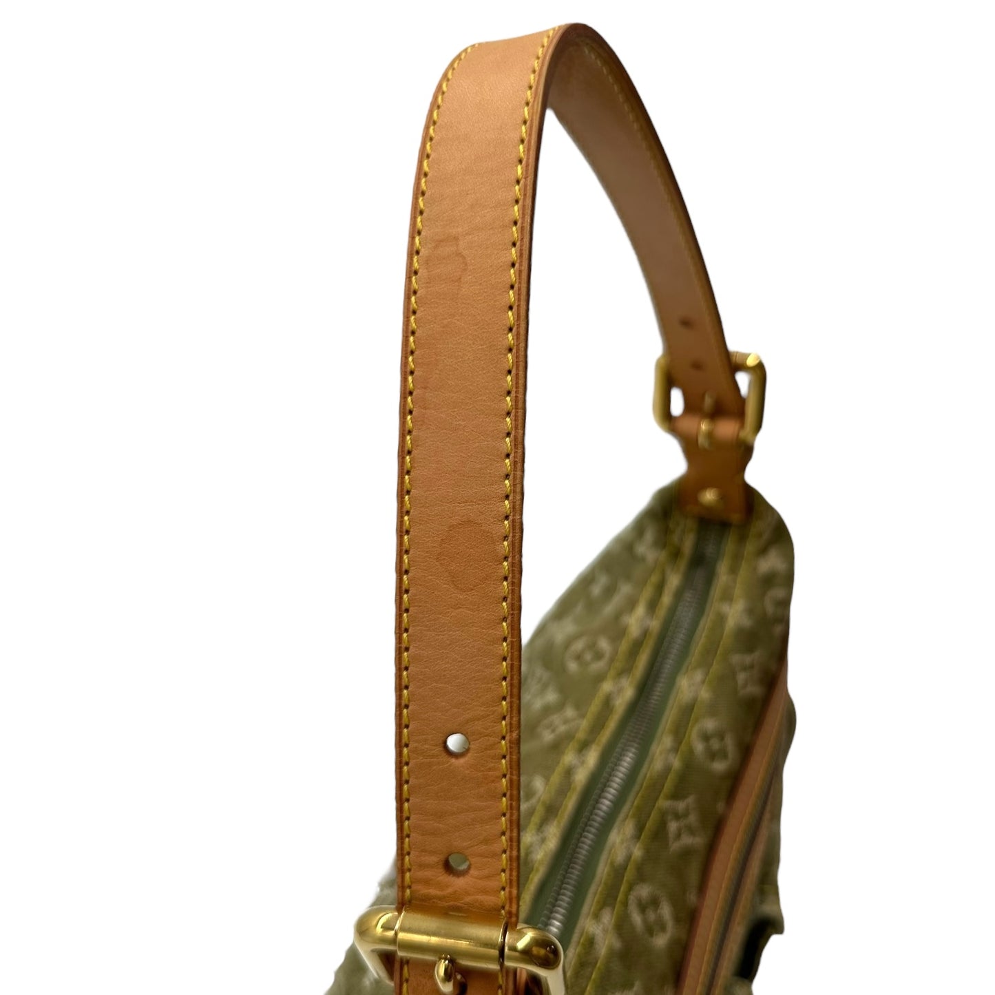 Louis Vuitton Green Denim Baggy PM Shoulder Bag RARE