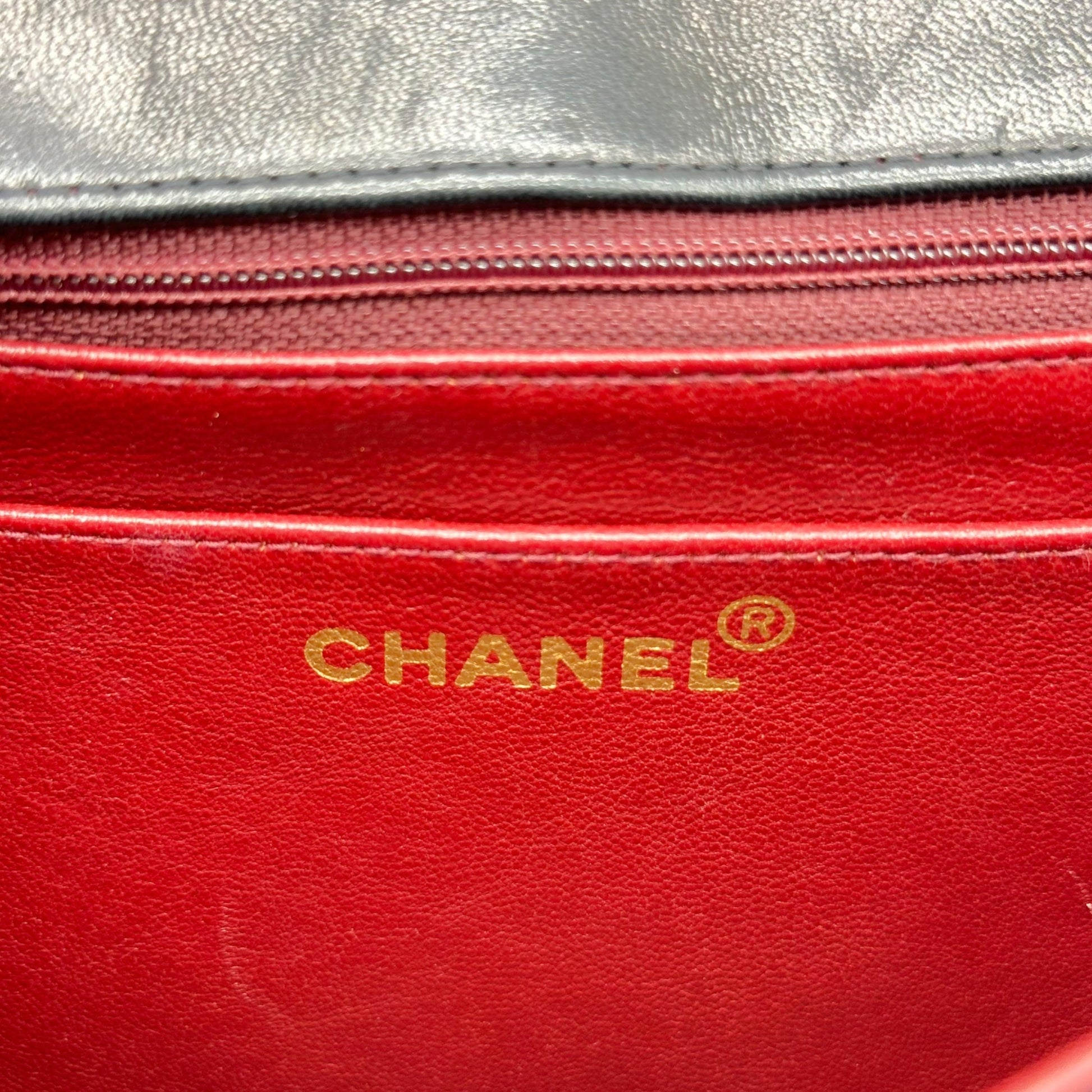 Chanel Medium Diana Bag Black Lambskin 1990s Vintage
