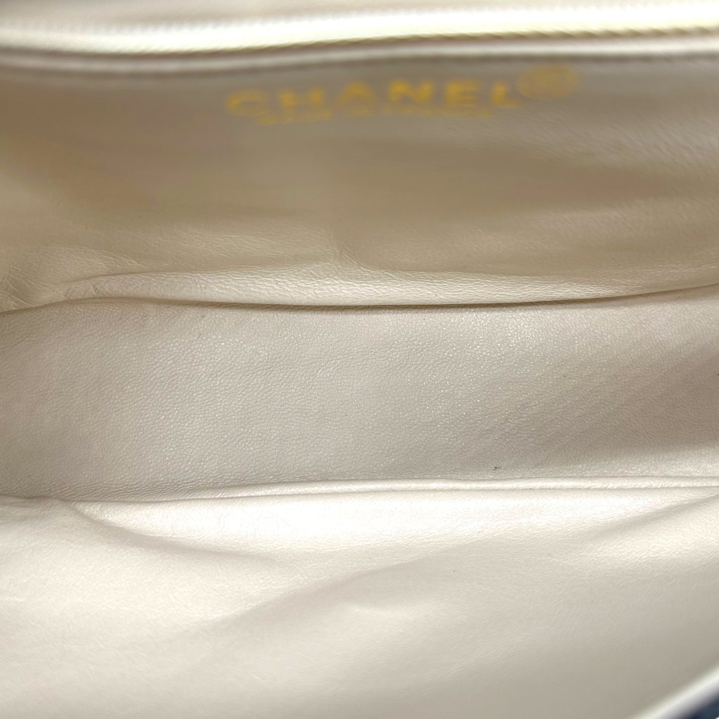 Chanel Black & White Perforated Lambskin Flap Bag 2000-02