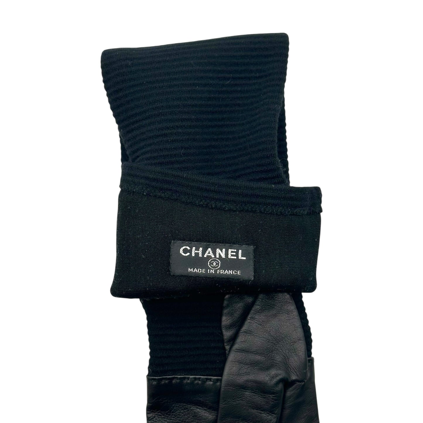 Chanel Lambskin & Wool Elbow Length Gloves
