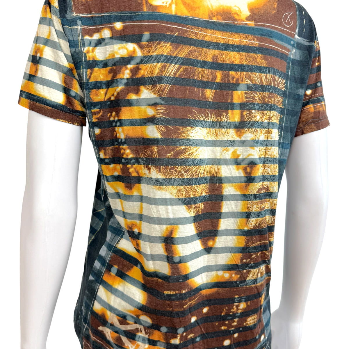 Jean Paul Gaultier Statue Printed Striped T-Shirt