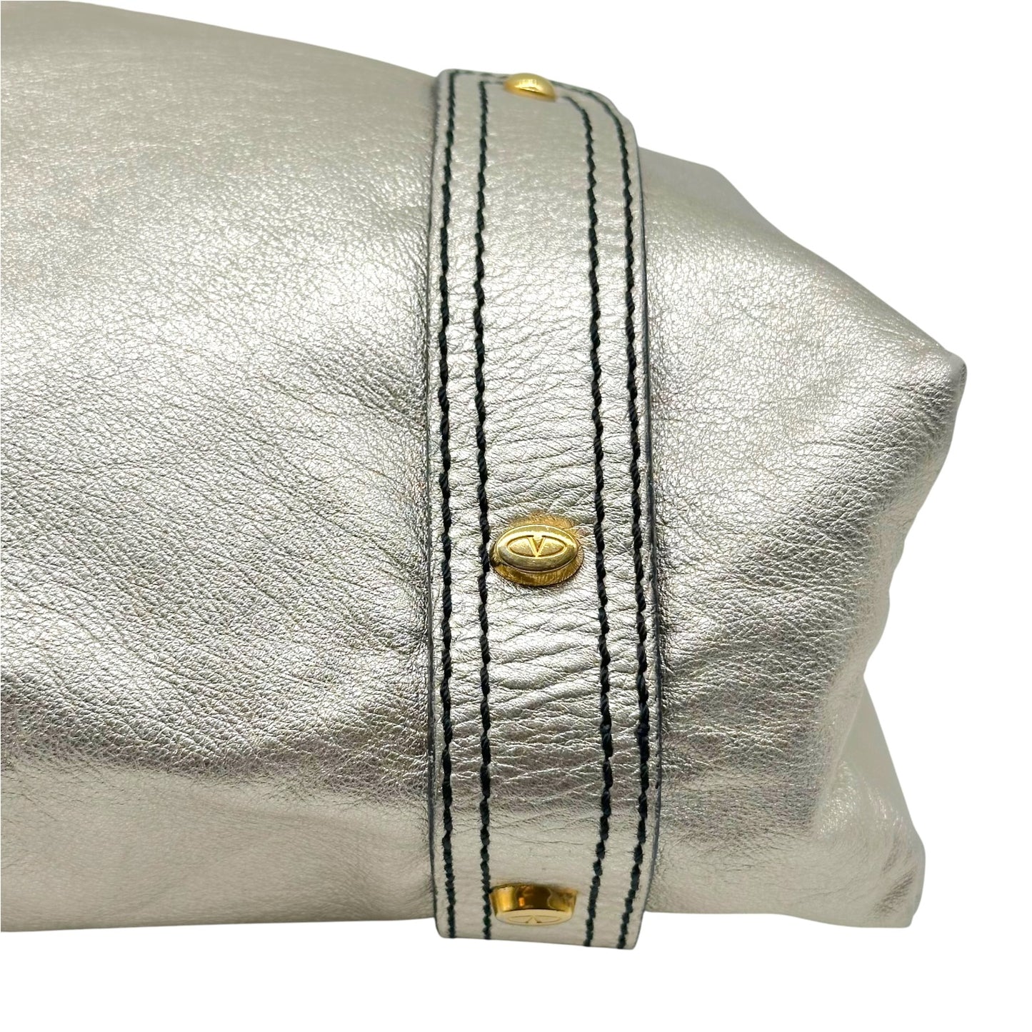 Valentino Garavani Metallic Crystal Embellished Large Shoulder Bag