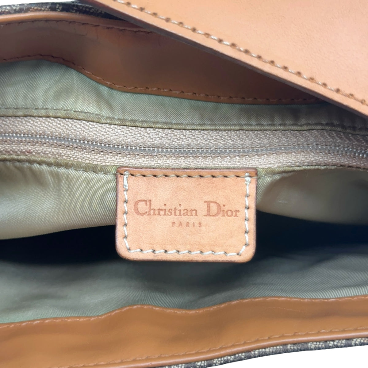 Christian Dior Trotter Monogram Tan Shoulder Bag