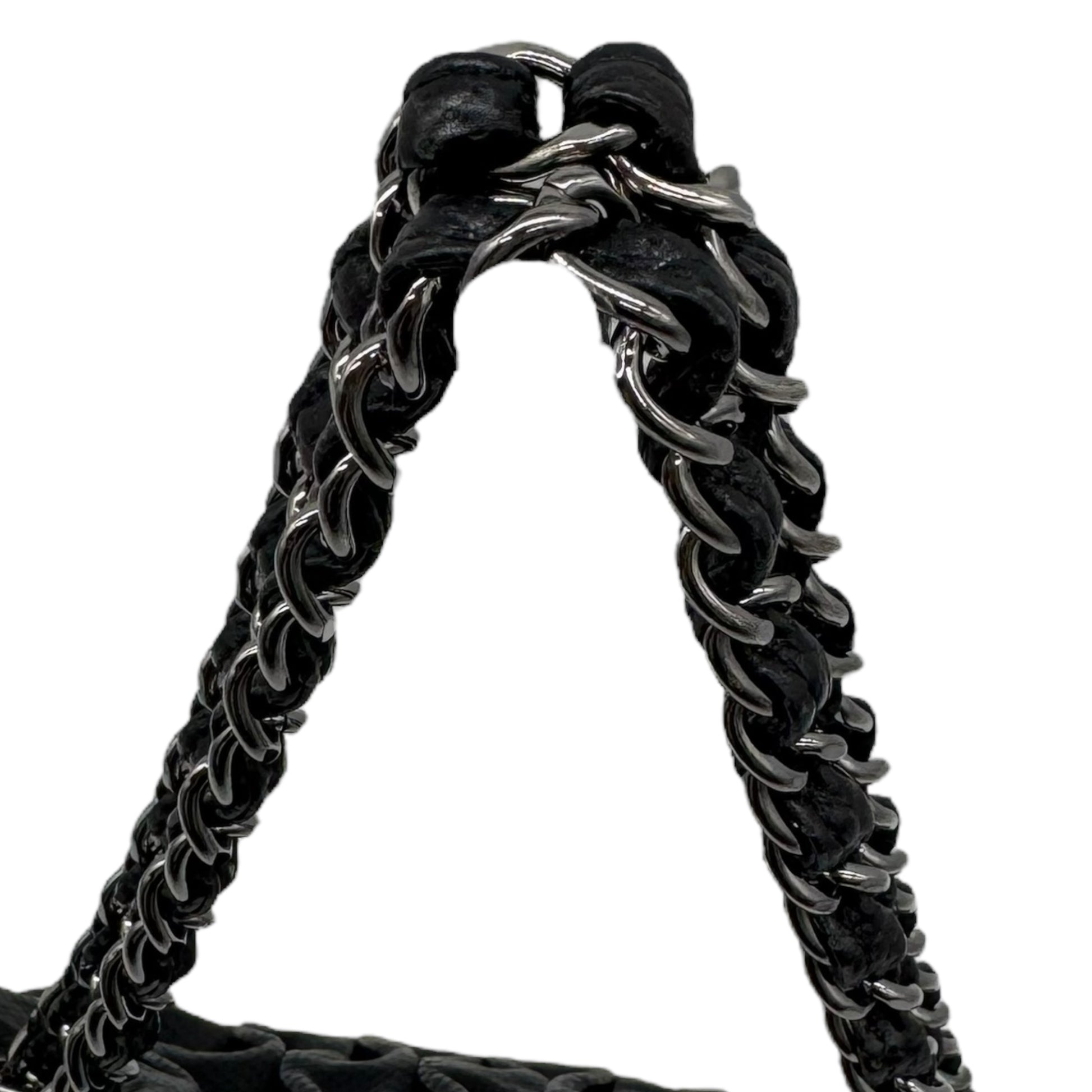 Chanel Black Perforated Leather Shoulder Bag - Outfit Repeater