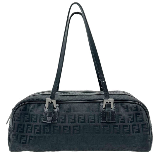 Fendi Black Zucchino Monogram East West Bag