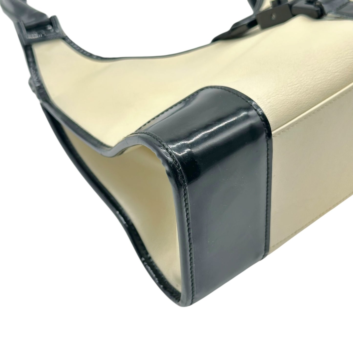 Gucci Black & Ivory Patent Leather Jackie Bag