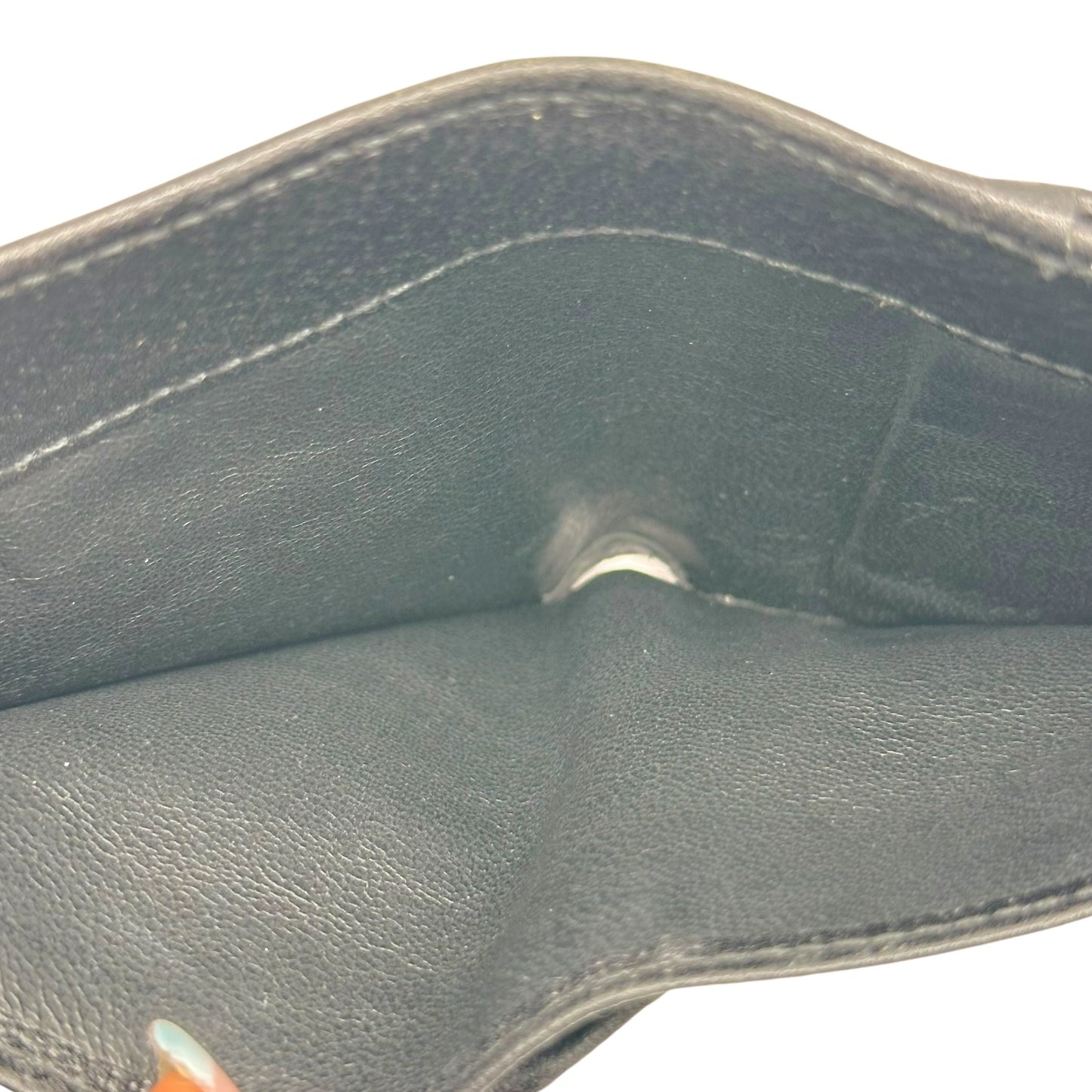 Gucci Black Leather Bi-Fold Wallet with Gold Logo