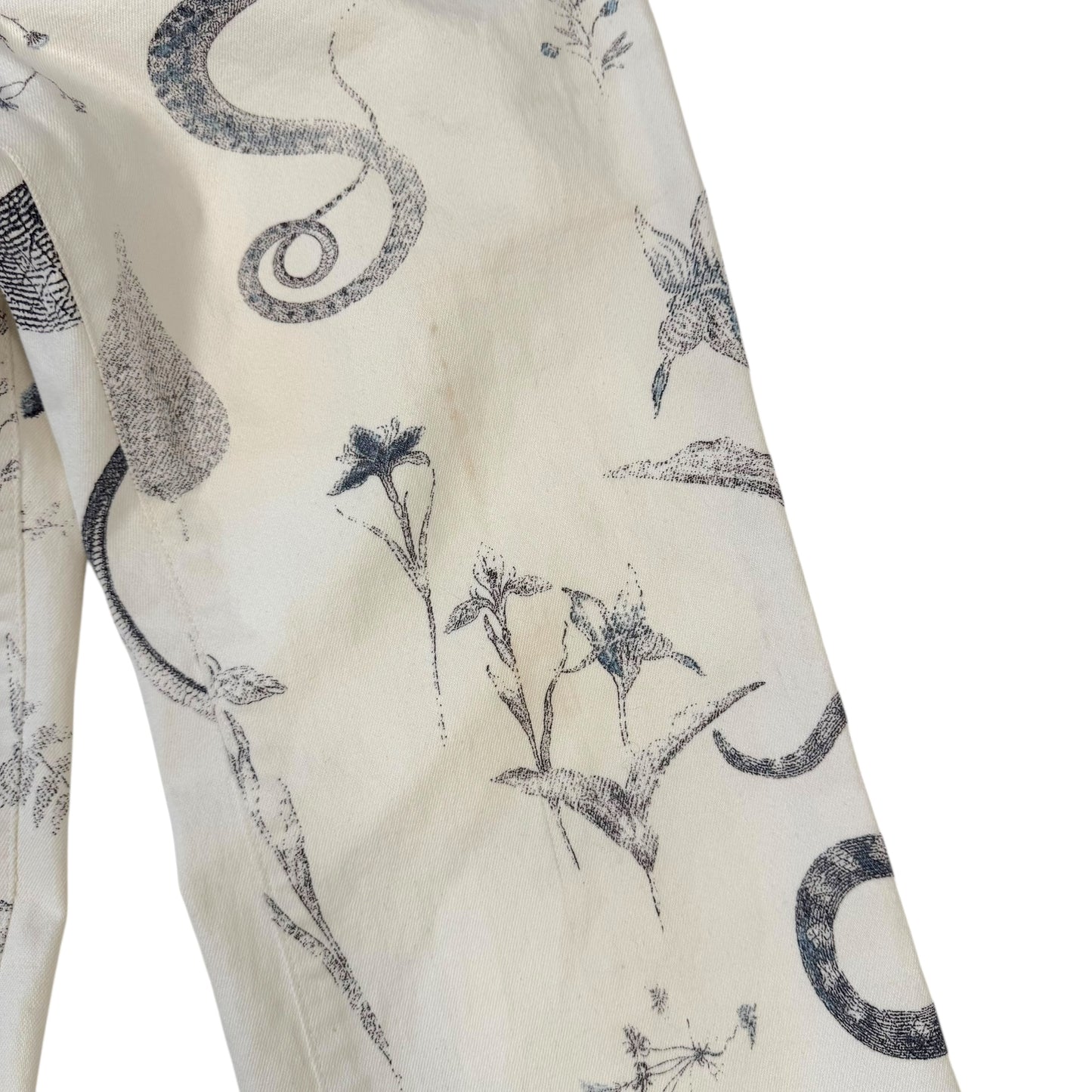 Just Cavalli Roberto Cavalli White Snake & Floral Print Jeans - Outfit Repeater