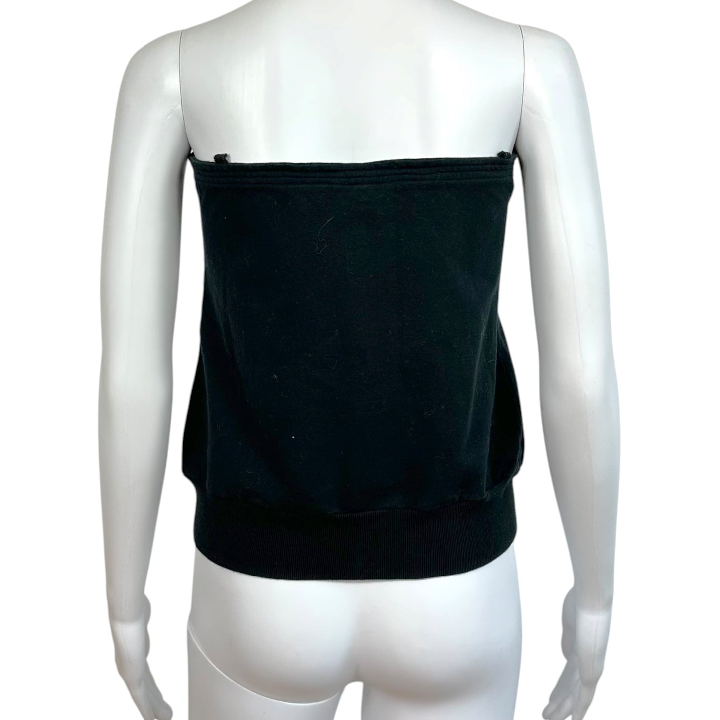 Richmond Denim Black & Pink 'RICH' Strapless Zip-Up Top