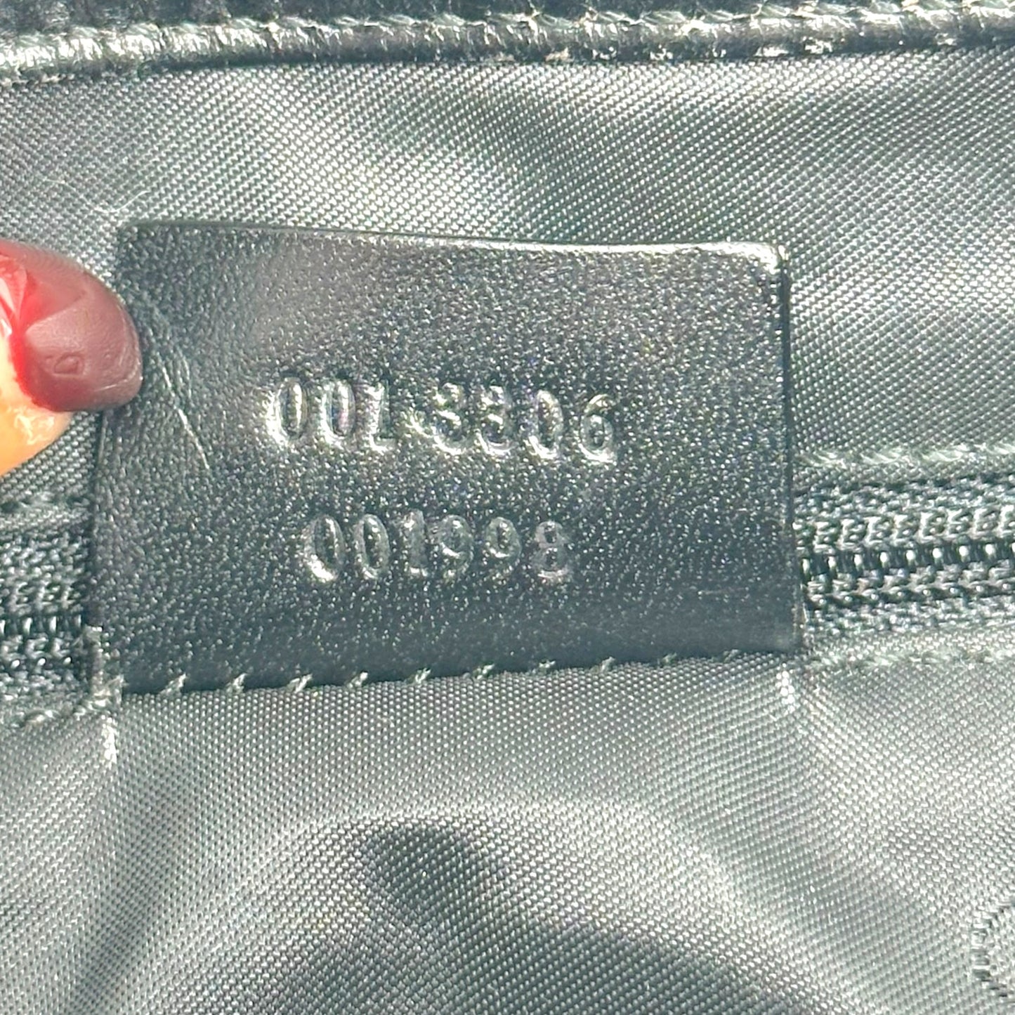 Gucci Pink Black Leather Velvet Shoulder Bag