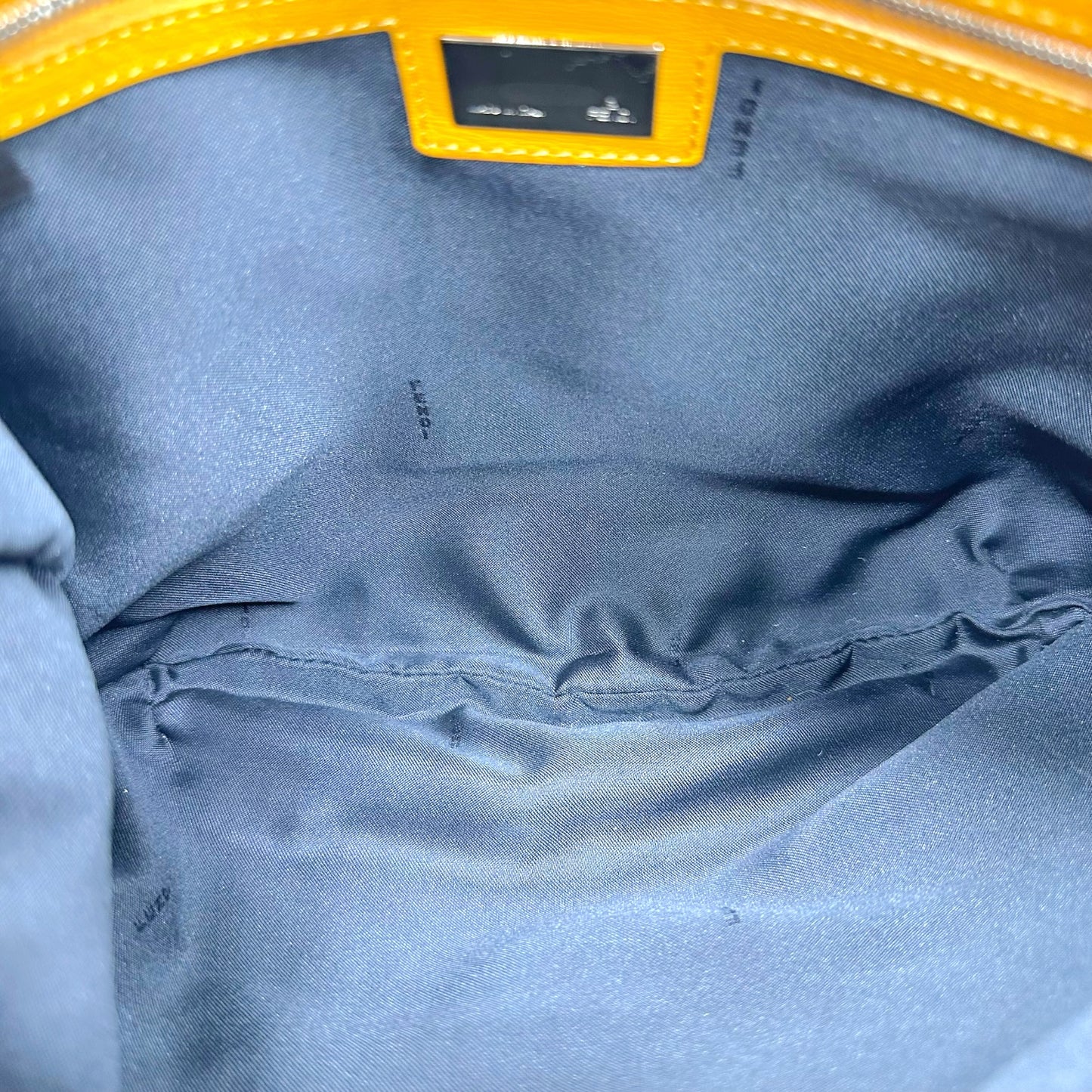 Fendi Brown Zebra Print & Mustard Yellow Hobo Shoulder Bag
