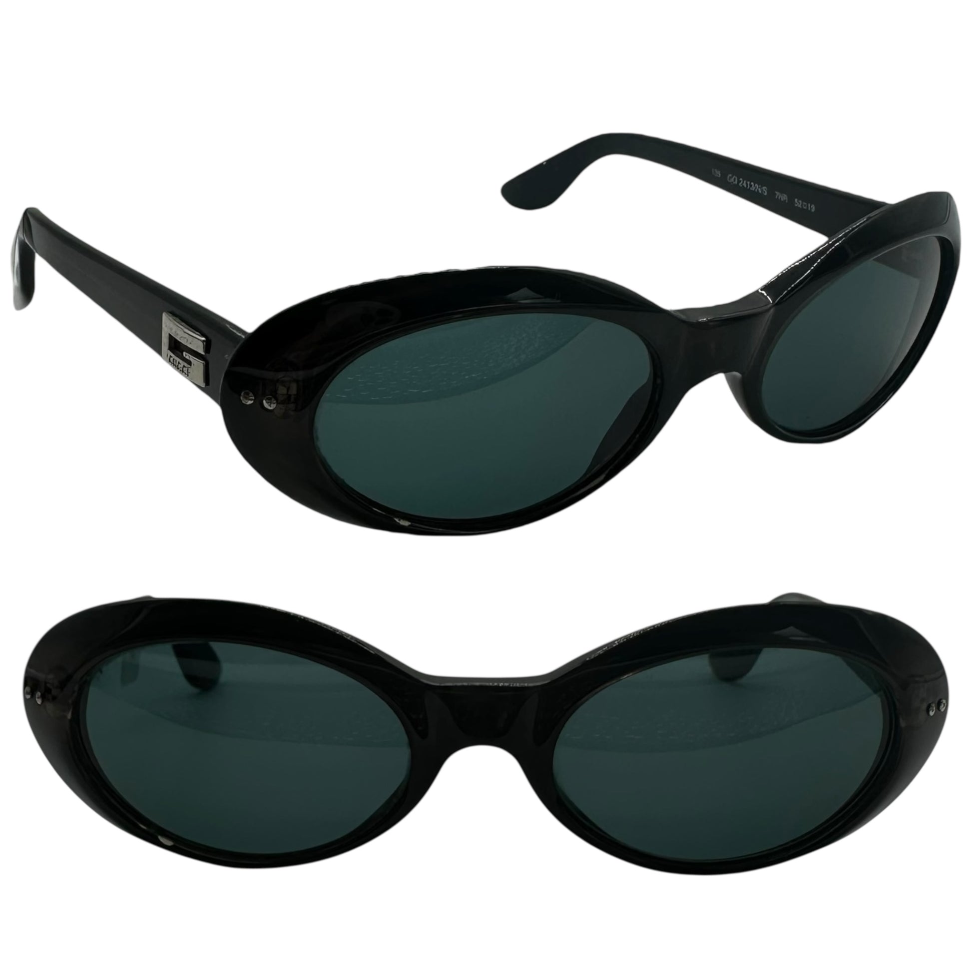 Gucci 90's Green/Black 2413 Oval Sunglasses - Outfit Repeater