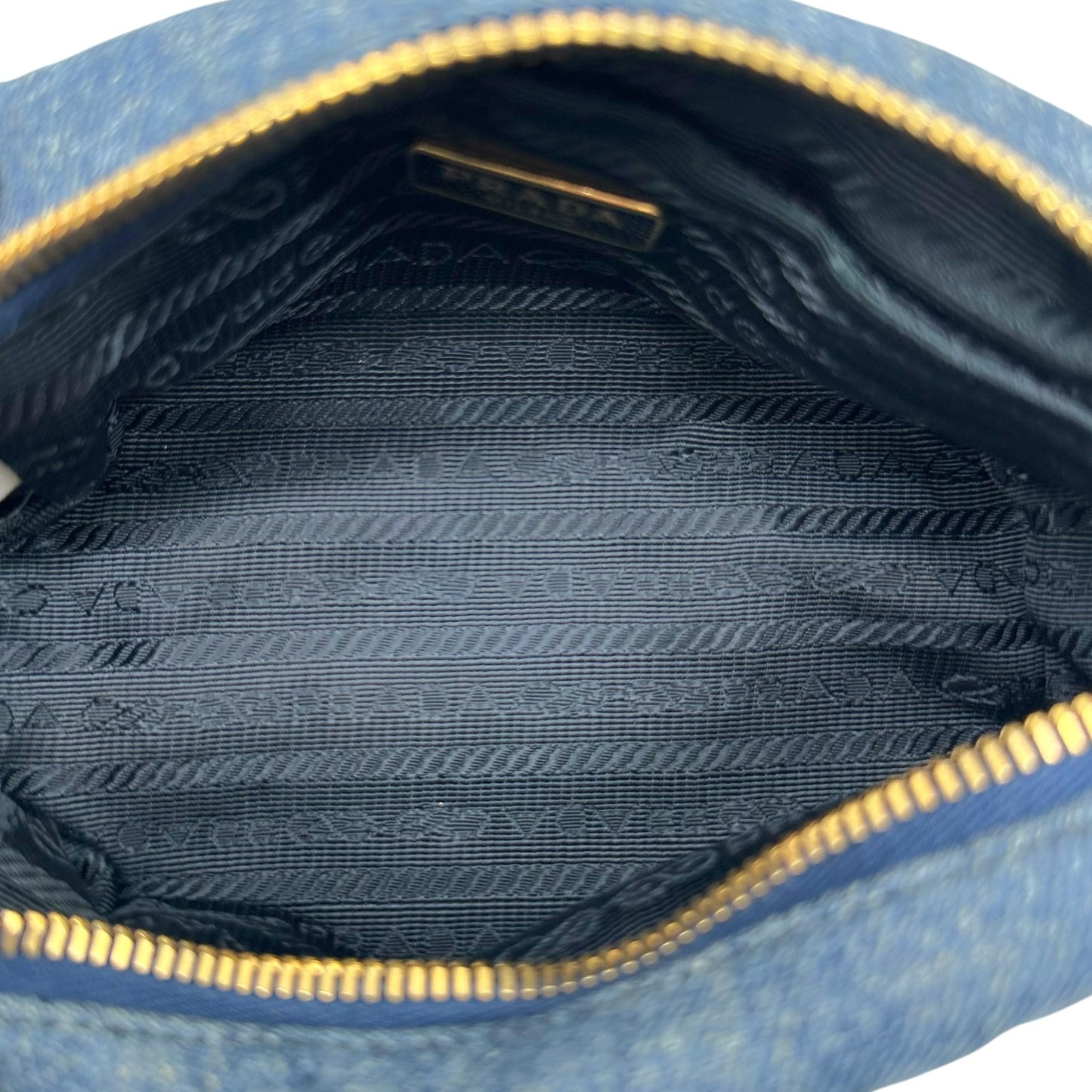 Prada Denim Mini Cosmetic Bag