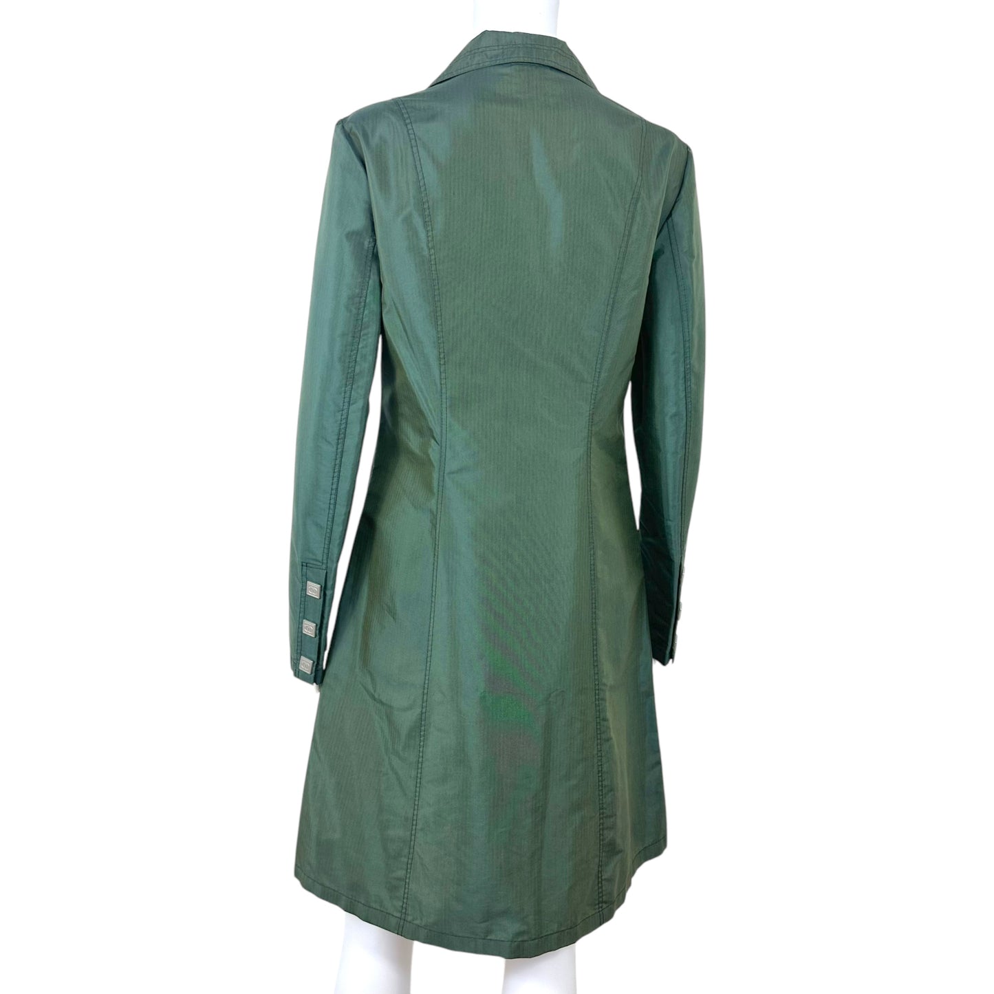Chanel Autumn 2002 Forest Green Nylon Trench Coat