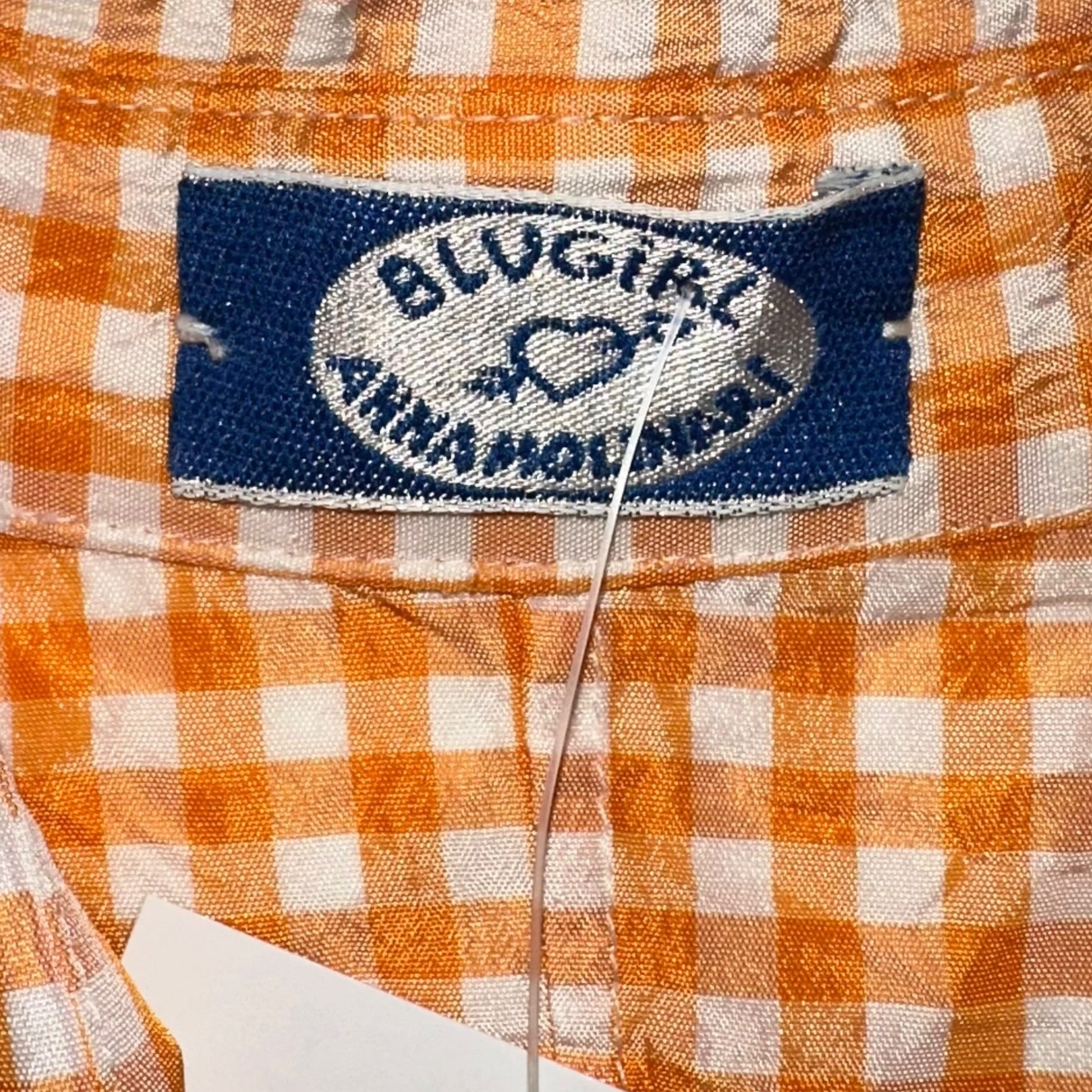 Blumarine Blugirl Orange Gingham Sleeveless Silk Blouse - Outfit Repeater