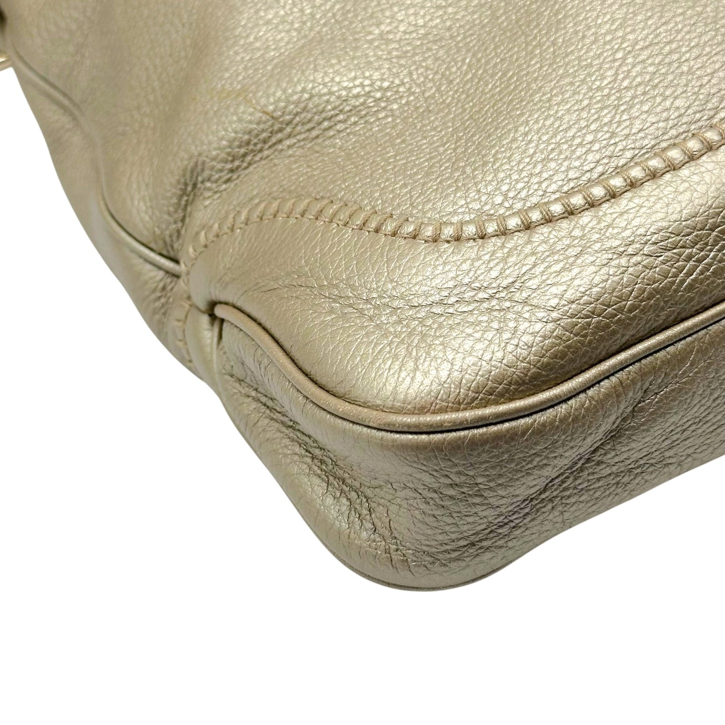 Gucci Metallic Champagne New Jackie 2-Way Hobo Bag