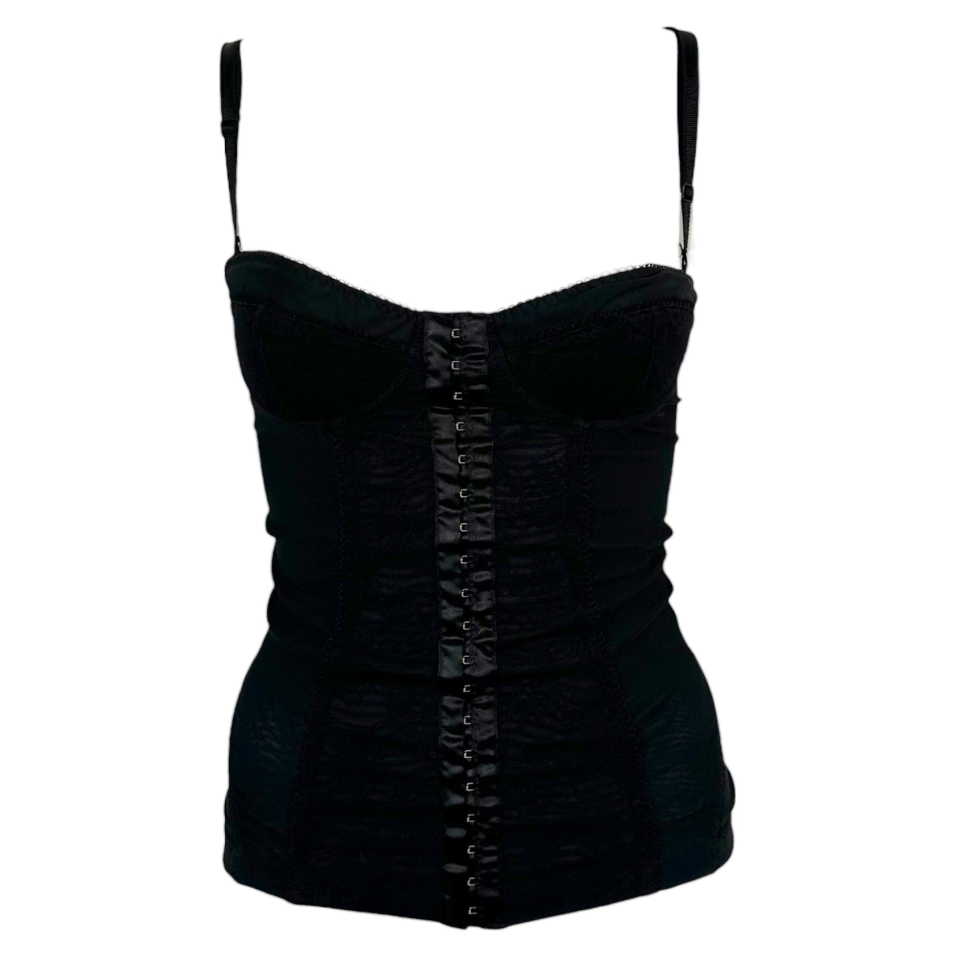 D&G Dolce & Gabbana Black Stretch Corset - Outfit Repeater