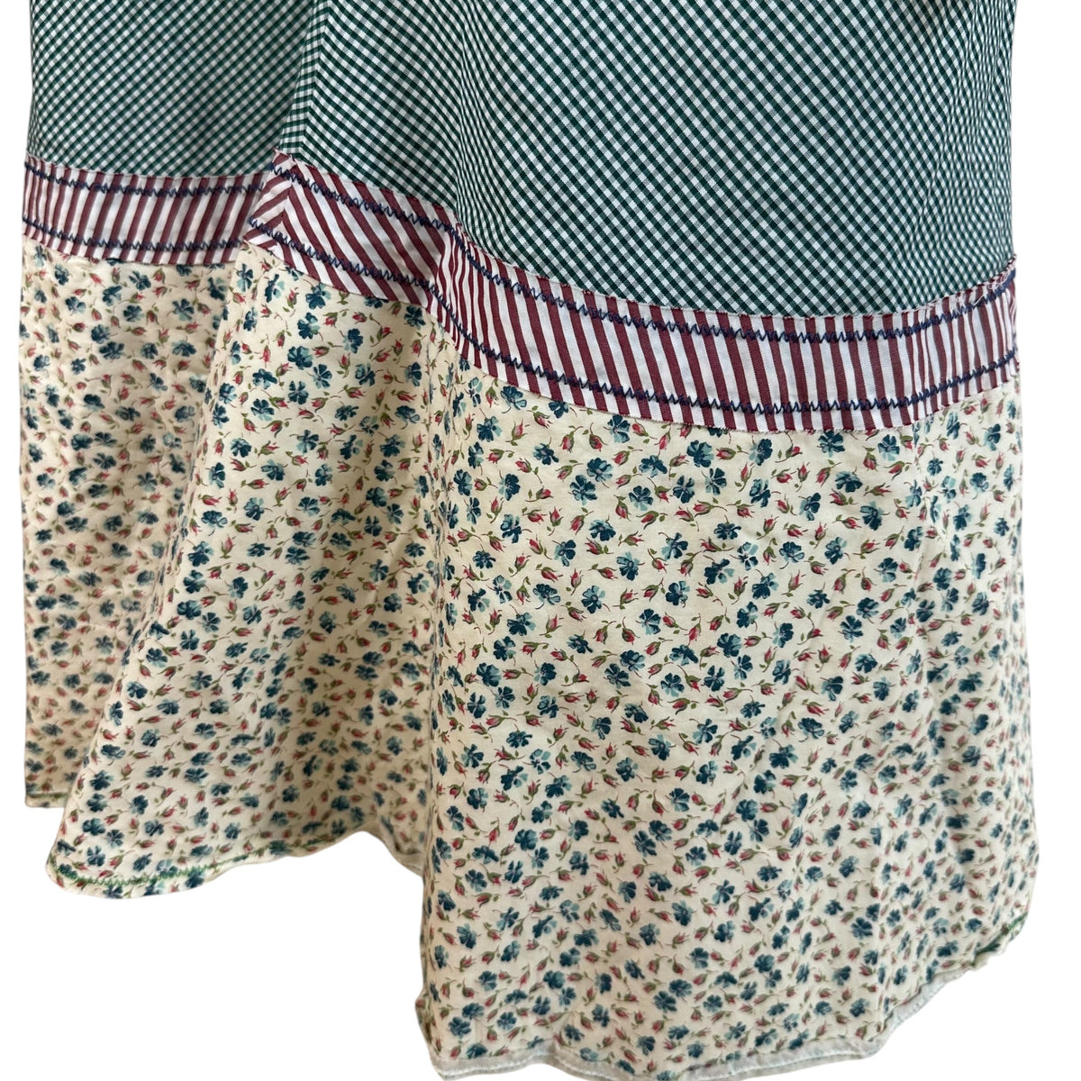 Dsquared2 Spring 2006 Floral & Gingham Patchwork Midi Dress