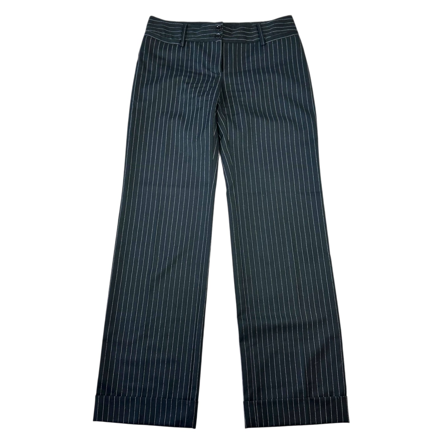 Dolce & Gabbana Black Pinstriped Wool Trousers