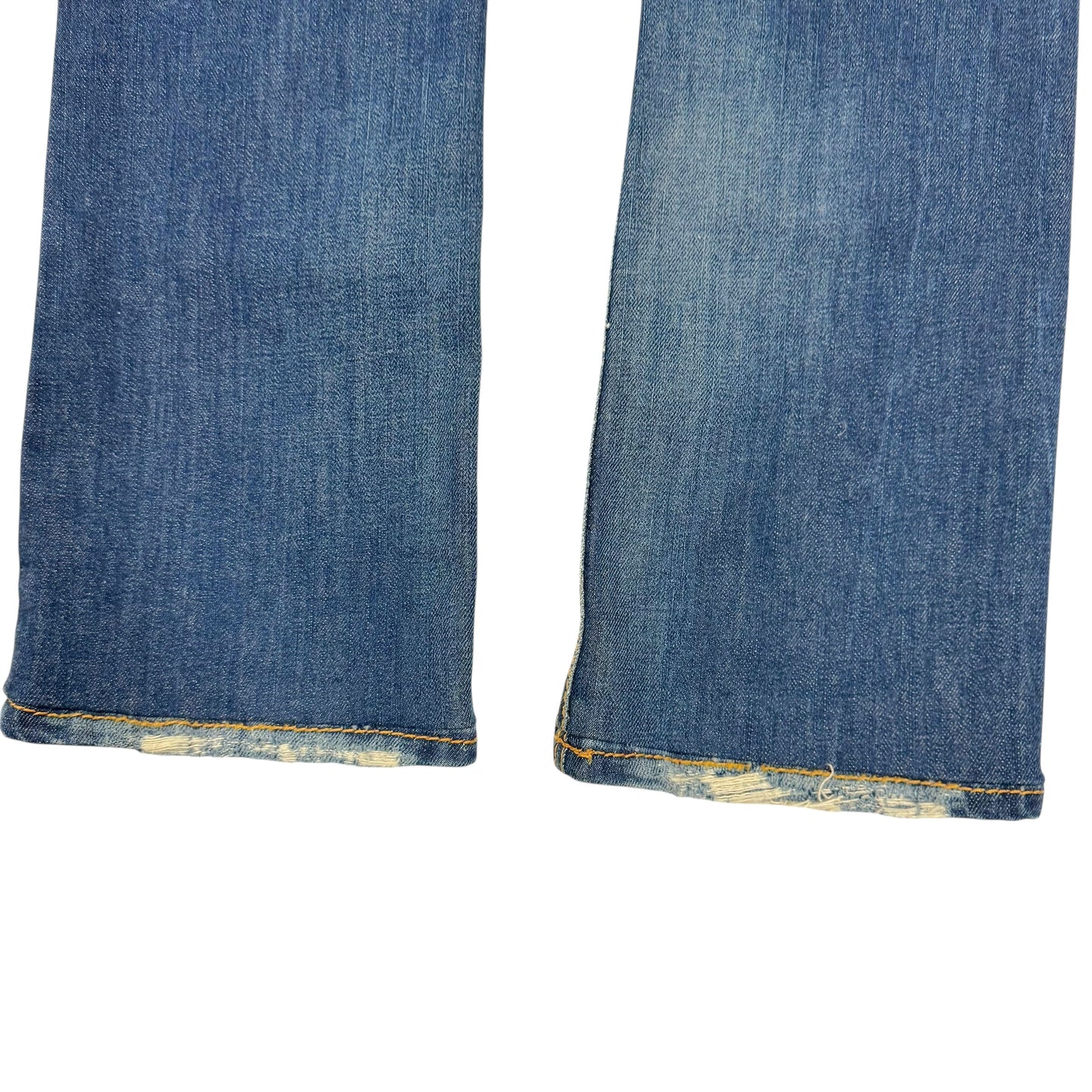 Roberto Cavalli 2005 Blue Crystal Waistband Straight-Leg Jeans - Outfit Repeater