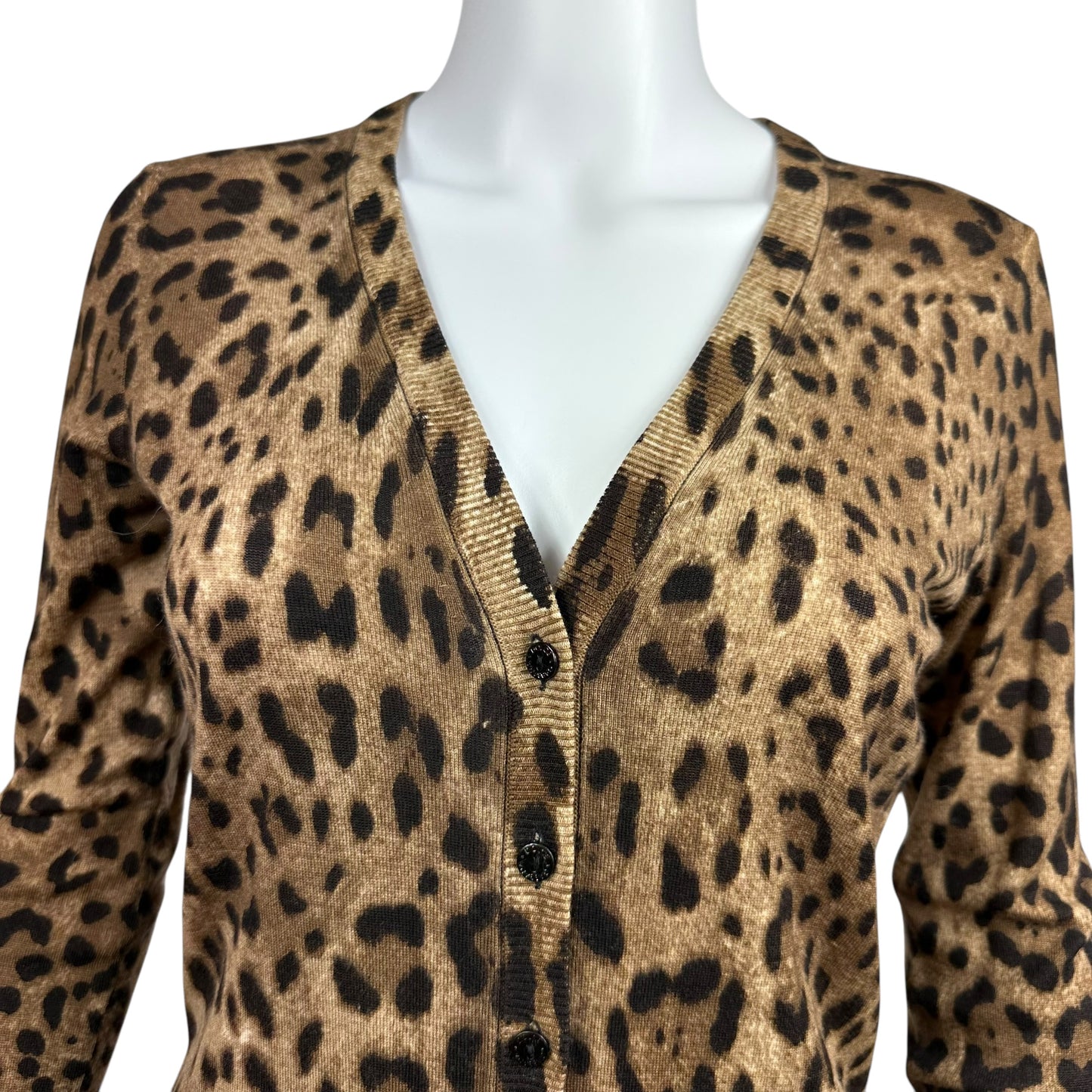 Dolce & Gabbana Leoprad Print Wool Cardigan - Outfit Repeater