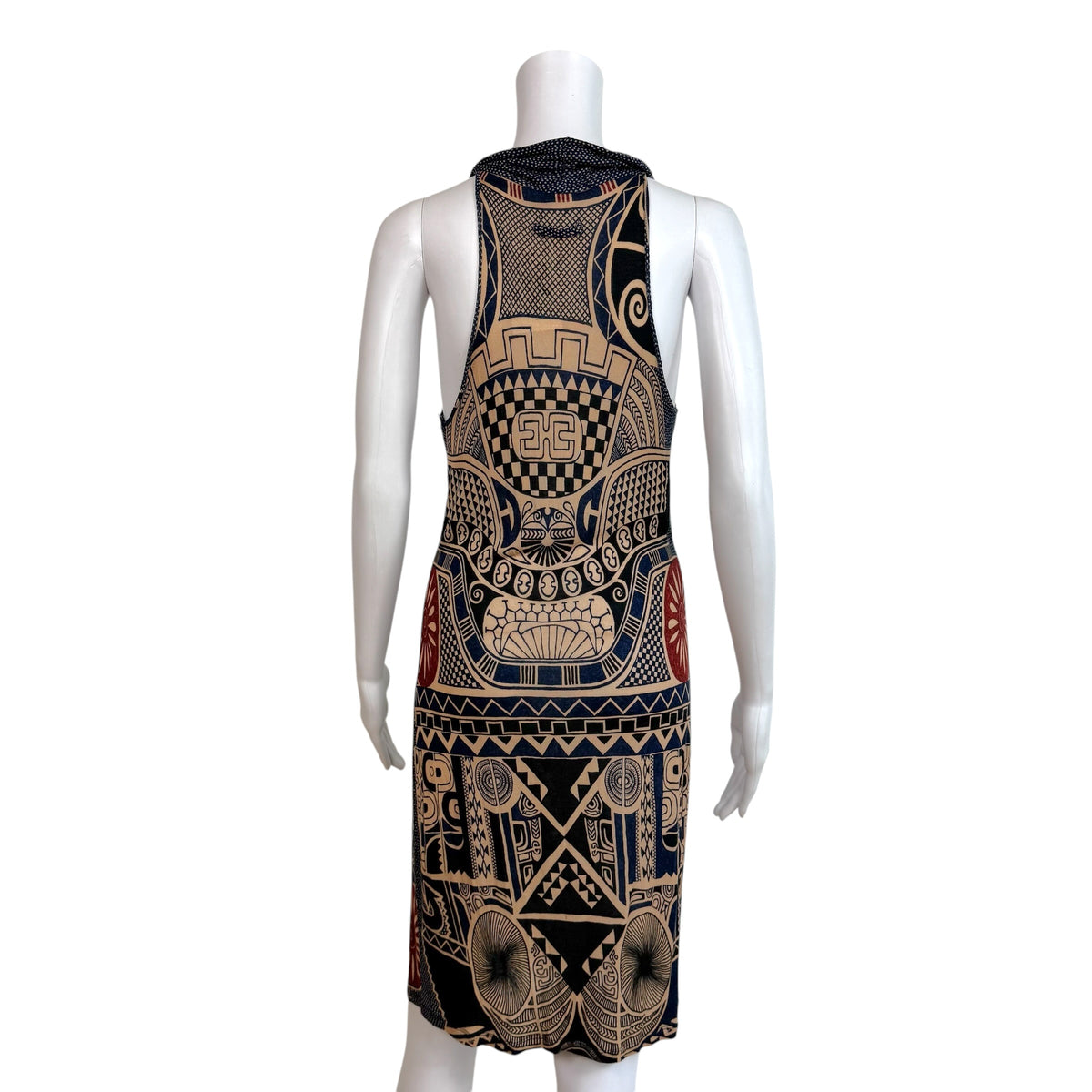 Jean Paul Gaultier Soleil Tribal Printed Midi Dress