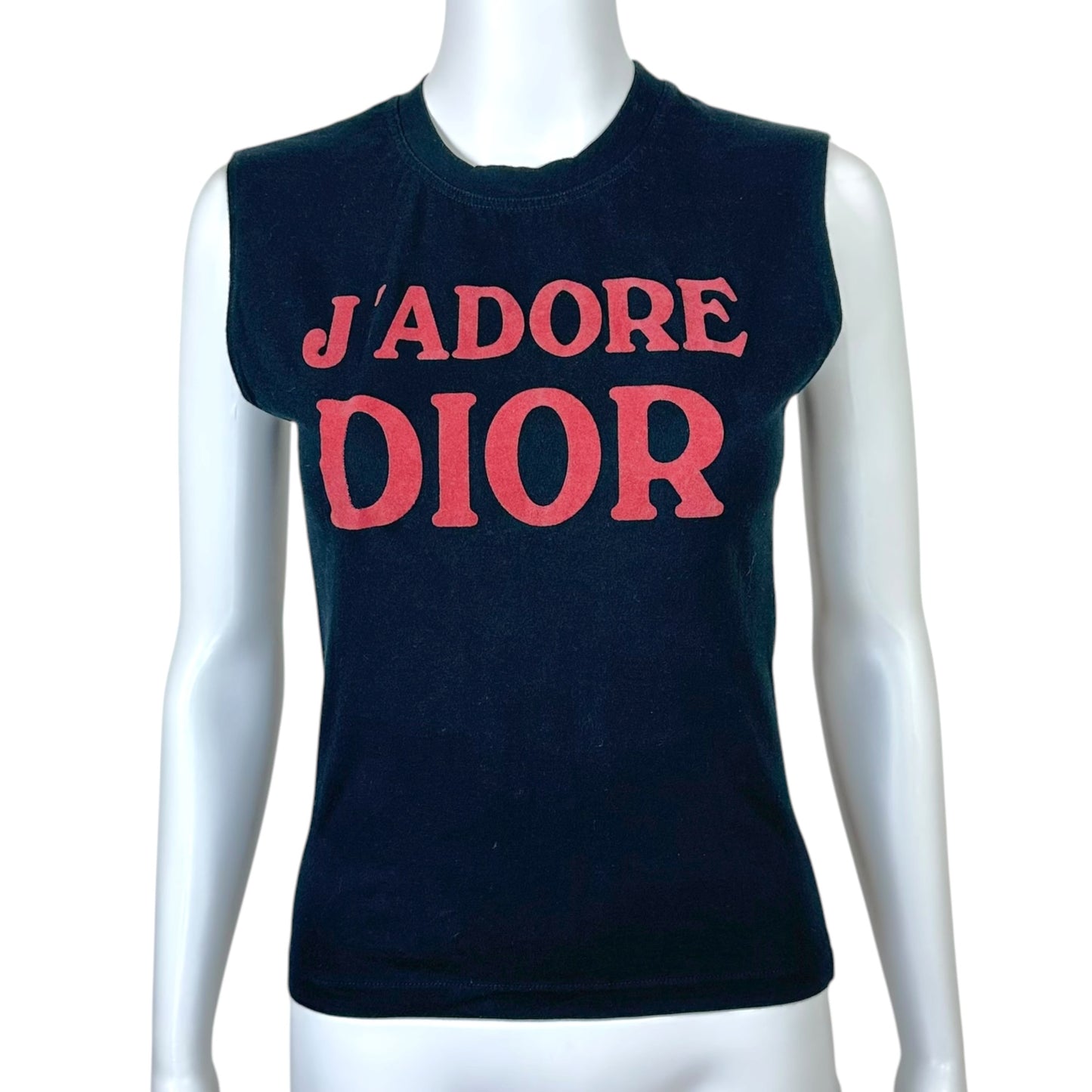 Christian Dior F/W 2002 Black & Red J'Adore Dior Tank