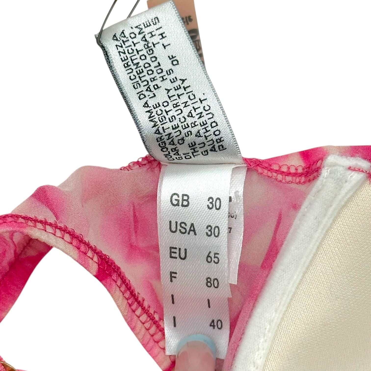 John Galliano Pink Lingerie Bra And Thong Set XS