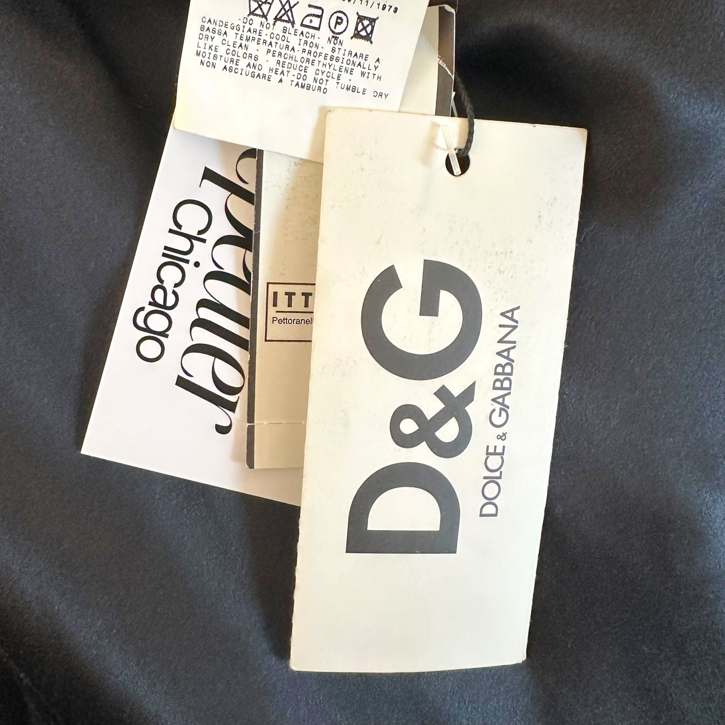 D&G Dolce & Gabbana Black Silk Asymmetrical Silk Midi Dress NEW - Outfit Repeater