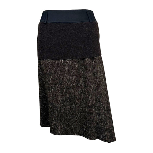 Jean Paul Gaultier Asymmetrical Layered Tweed Midi Skirt