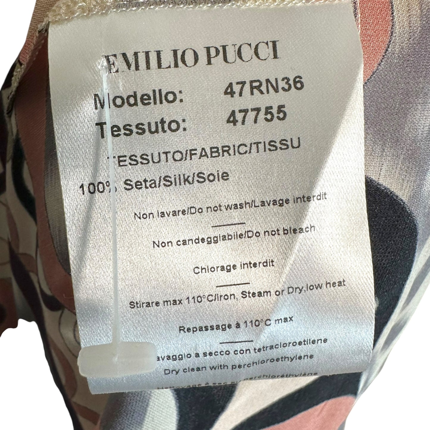 Emilio Pucci Silk Off-Shoulder Dolman Blouse Dusty Rose Gray