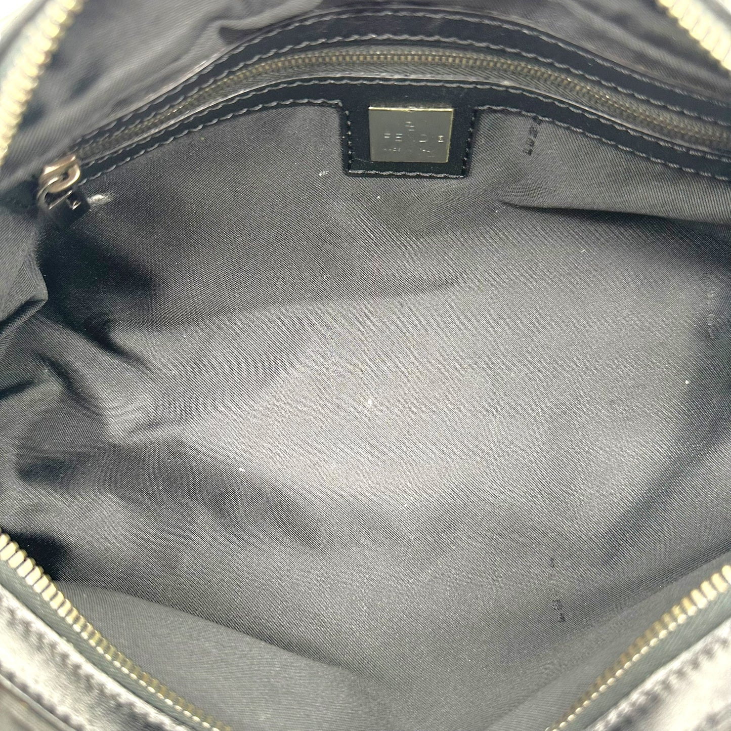 Fendi Black Zucchino Monogram East West Bag