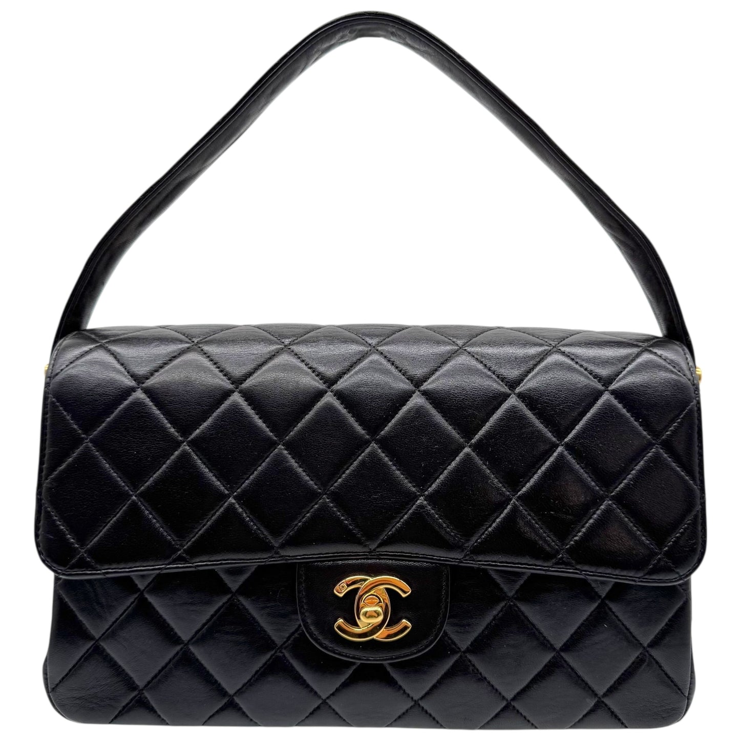 Chanel Black Matelasse Lambskin Medium Double Sided Flap Bag 1996-97 - Outfit Repeater