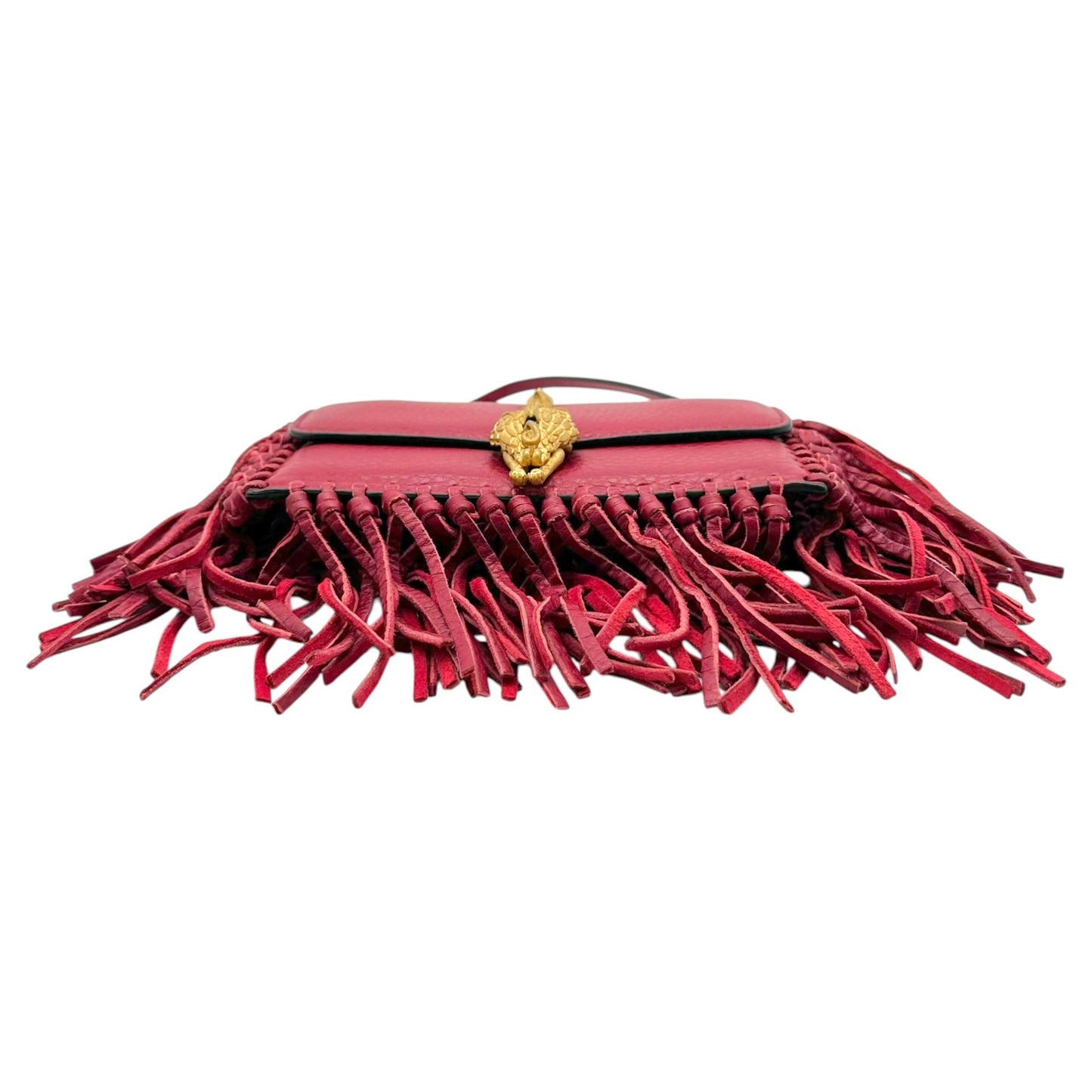 Valentino Red Fringe Trim Handbag