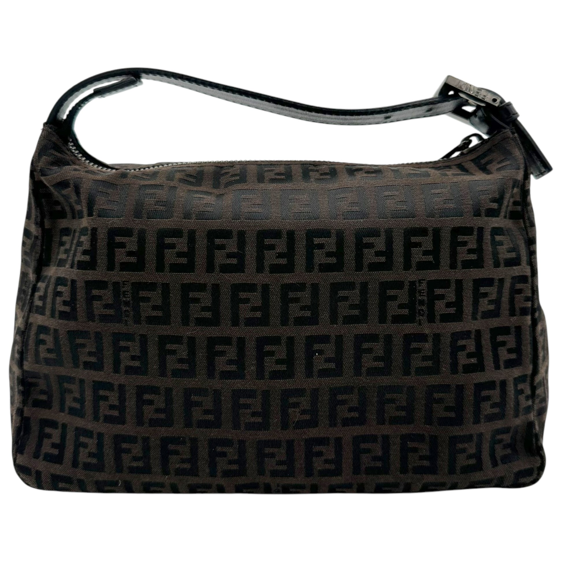 Fendi Pochette Bag Brown Black Zucchino Monogram