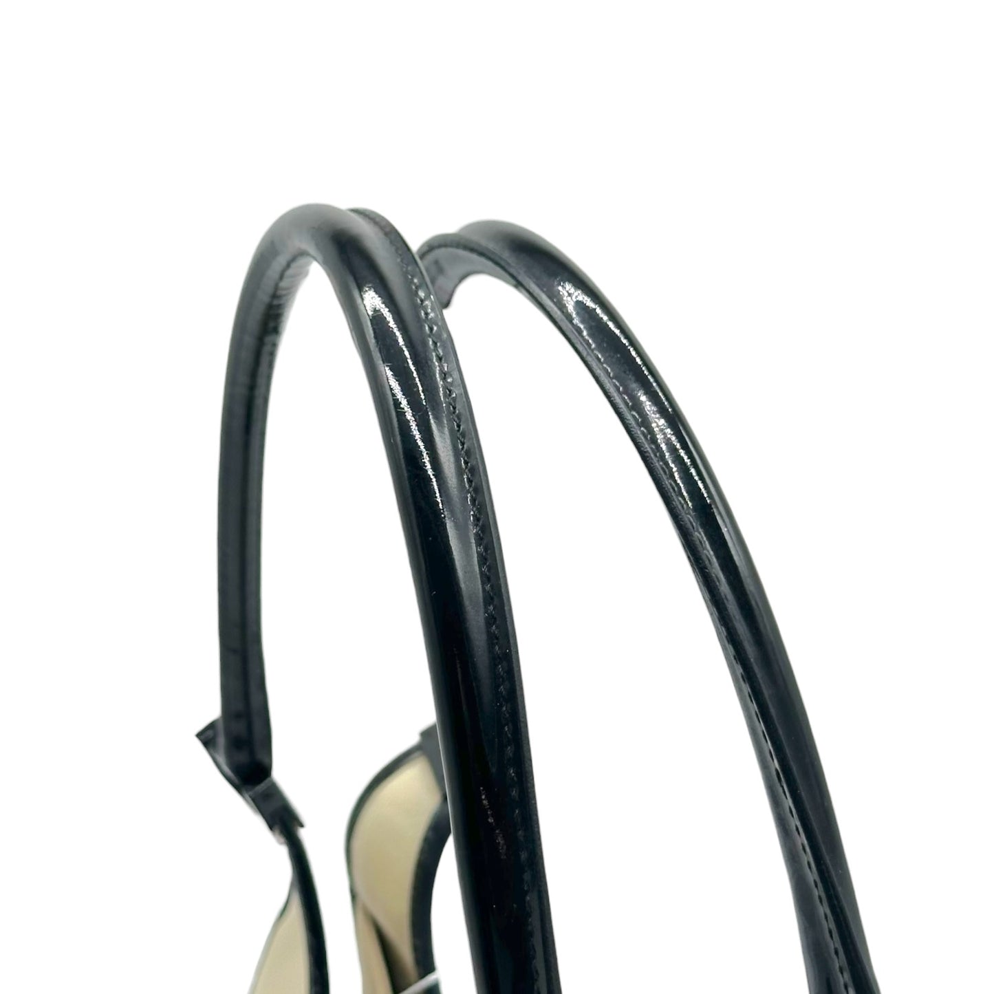 Gucci Black & Ivory Patent Leather Jackie Bag