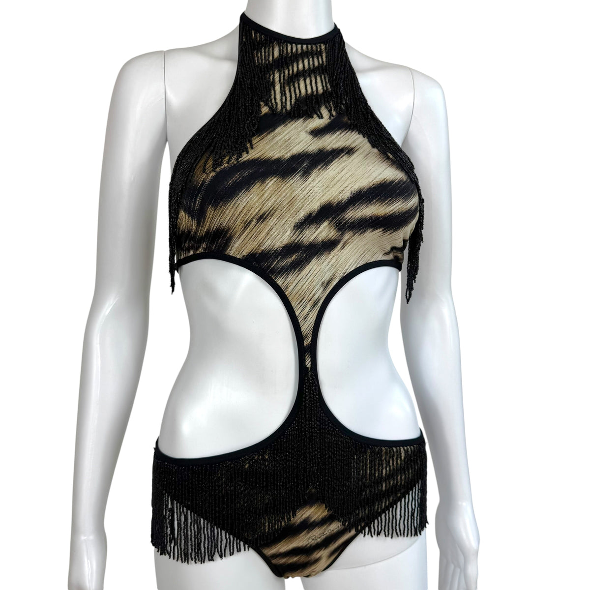 Roberto Cavalli Tiger Print Monokini One-Piece Swimsuit