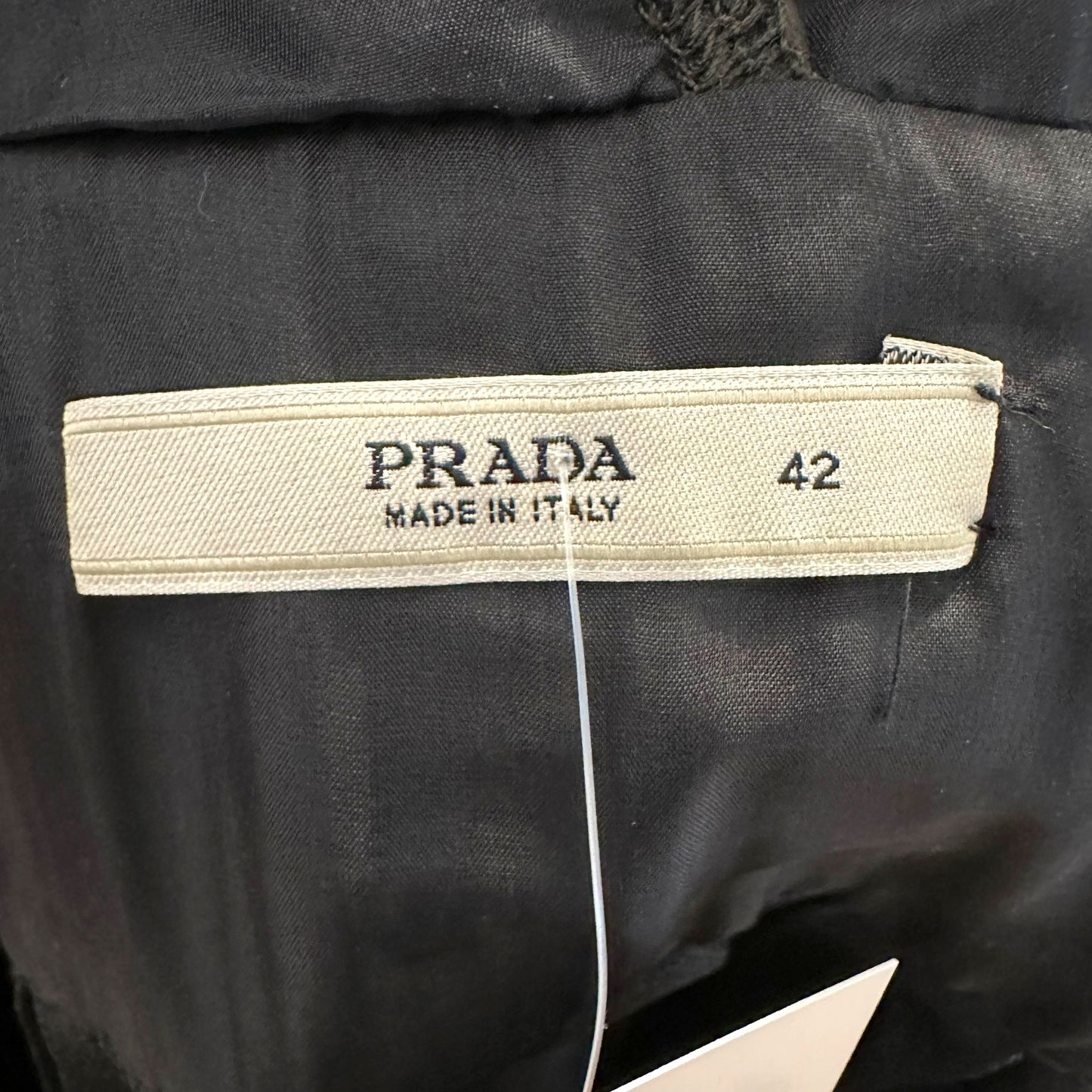 Prada 2006 Black Leather Peplum Sleeveless Top