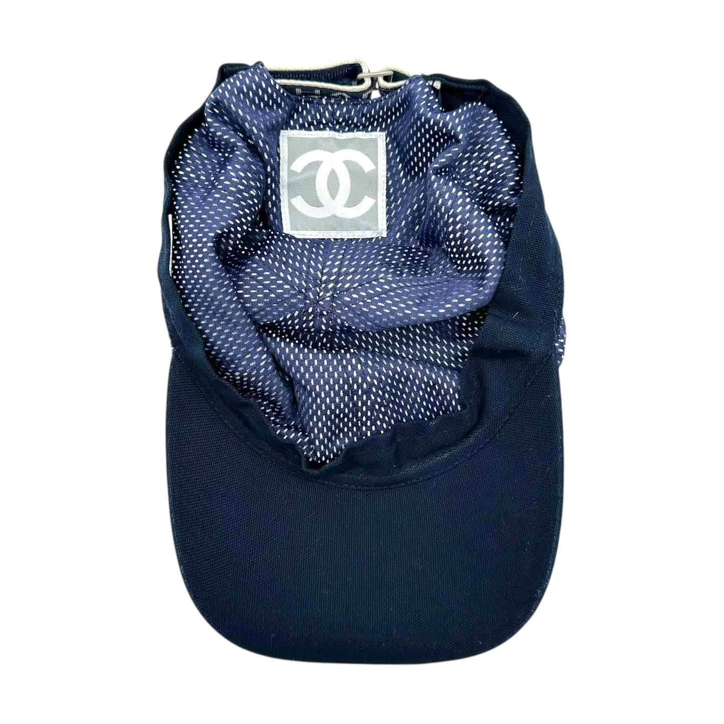 Chanel Sport Navy Blue Mesh Logo Baseball Cap